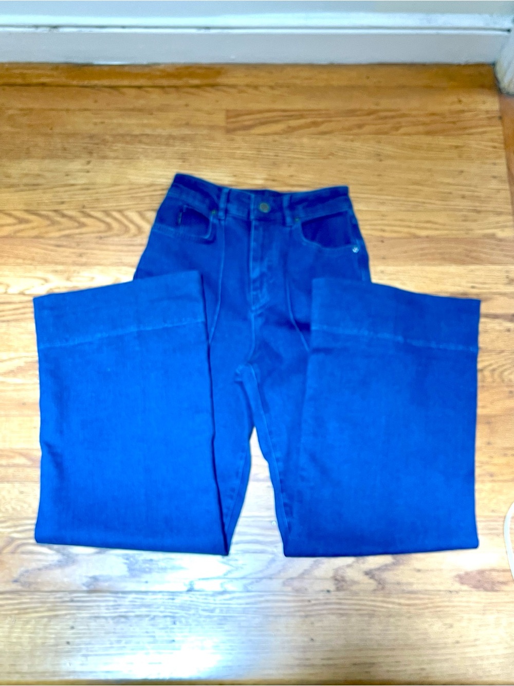 Ted Baker High Waisted Wide Leg Heavy Denim with Front Seam